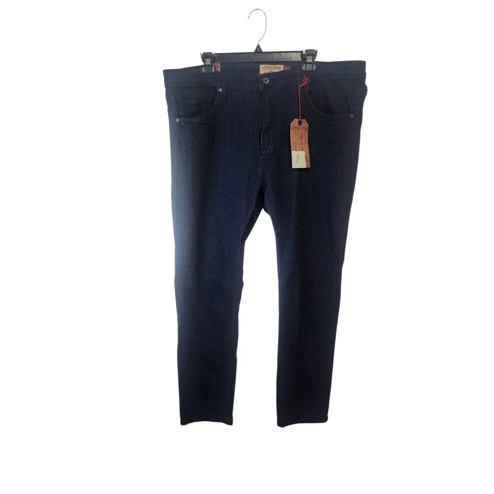 Hudson And Barrow Men's 40/32 Slim Fit Jeans Dark Wash NWT Casual Denim